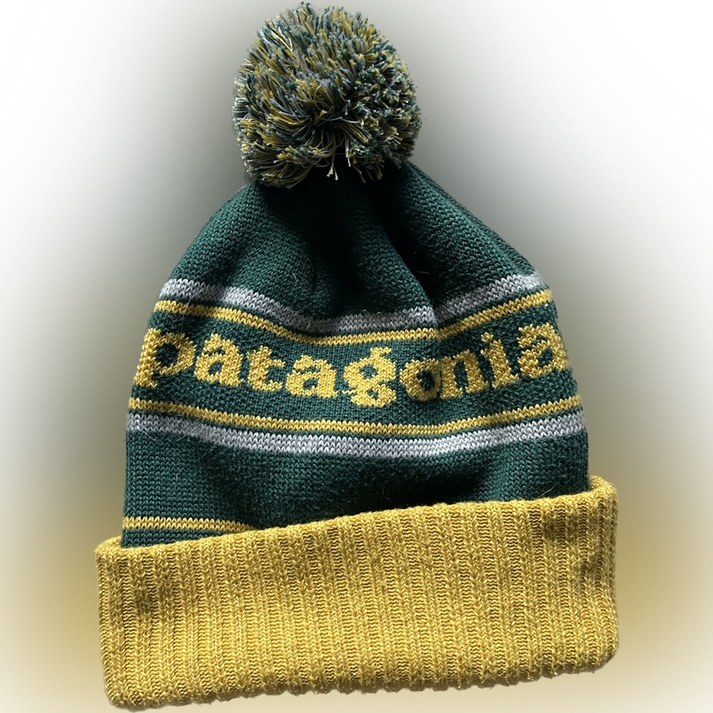 Patagonia Beanie OS Green & Yellow